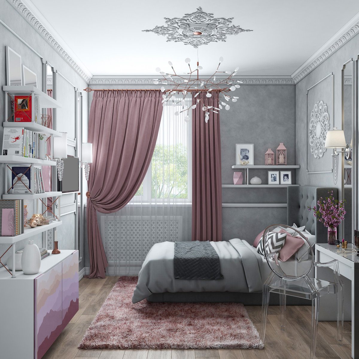 Спальня Для Девушки Стиле Дизайн Фото