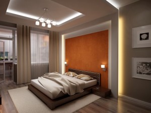 Дизайн спальни из гипсокартона