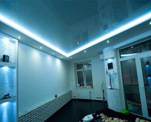 Дизайн подсветки в гостиной