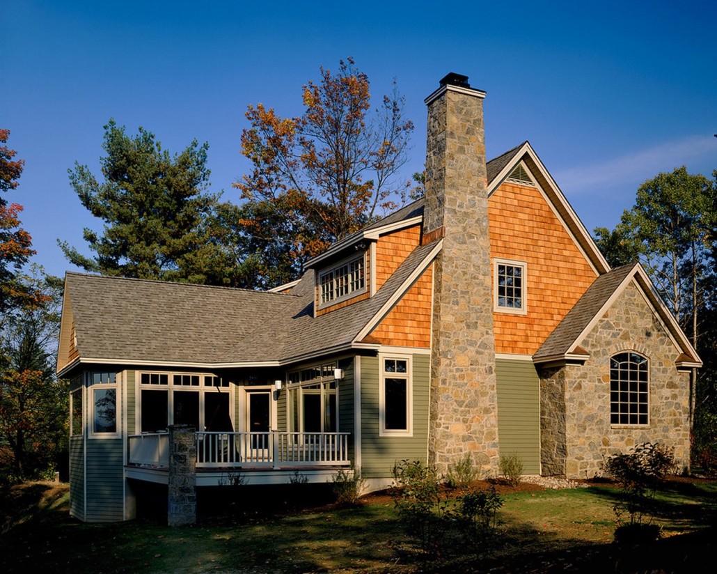 Лишиться домов. Комбинированная облицовка. Shingle Siding. The Carter brothers Cedar House 2001.