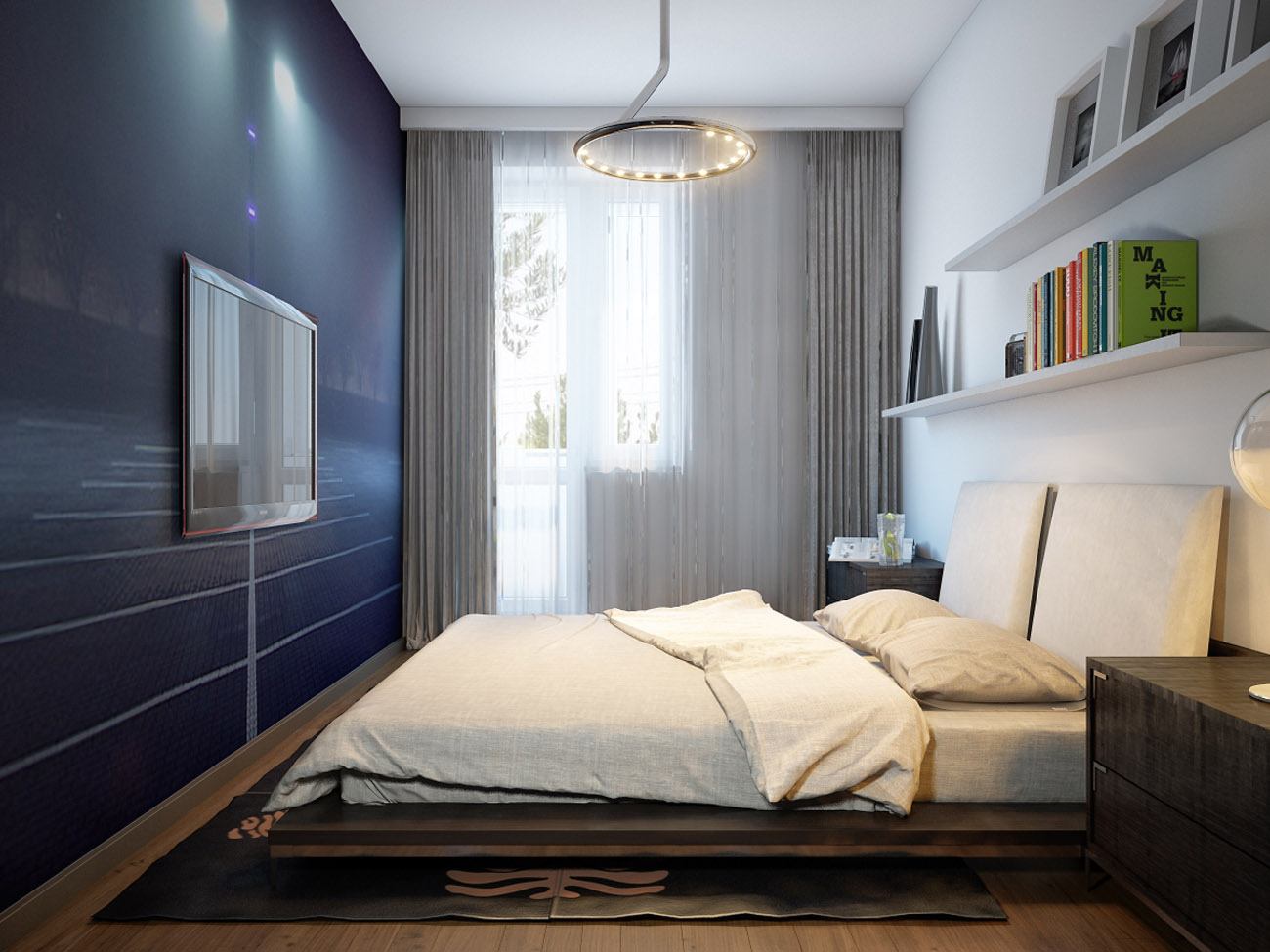 Интерьер спальни  кв м, фото: дизайн комнаты  квадратов