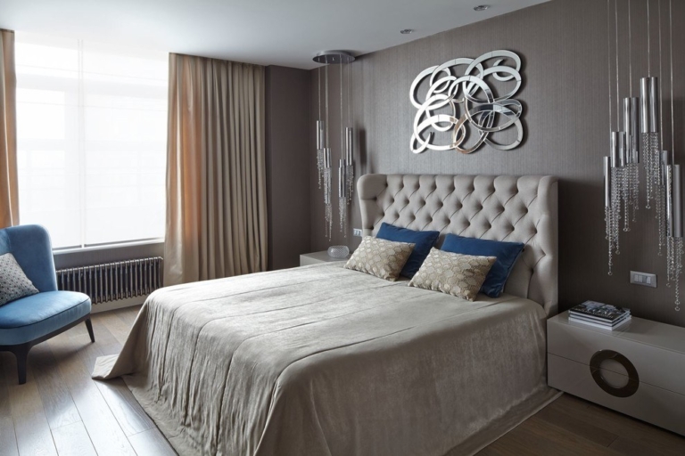 Мебель в спальню в современном стиле в светлых тонах фото дизайн