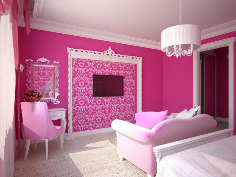 Интерьер квартиры в розовых тонах