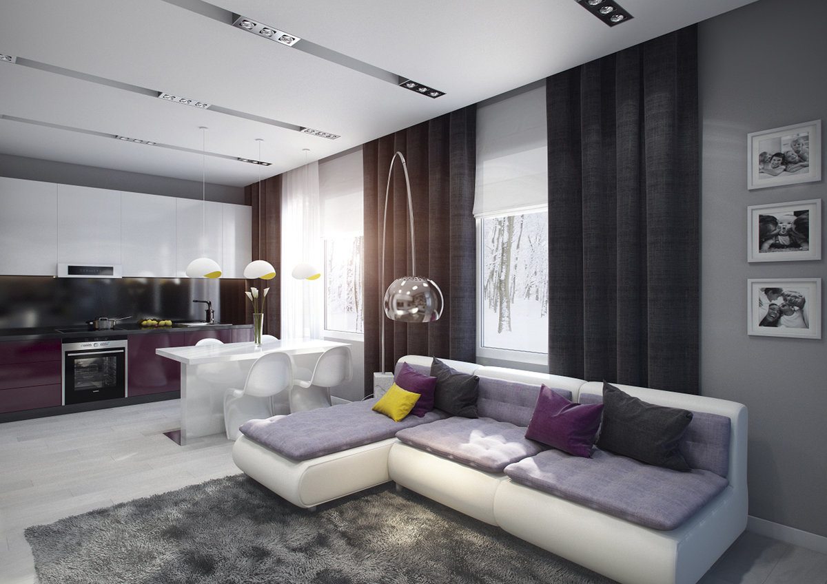 Дизайн-проекты для квартир-студий площадью 20 кв.м.